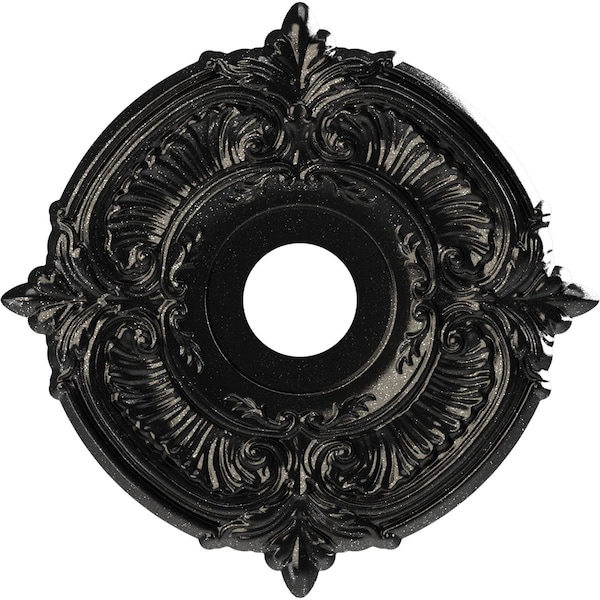 Ekena Millwork Attica PVC Medallion (Canopies up to 5 5/8"), 16"OD x 3 1/2"ID x 1"P, Textured Metallic Galaxy CMP16ATAGX - main